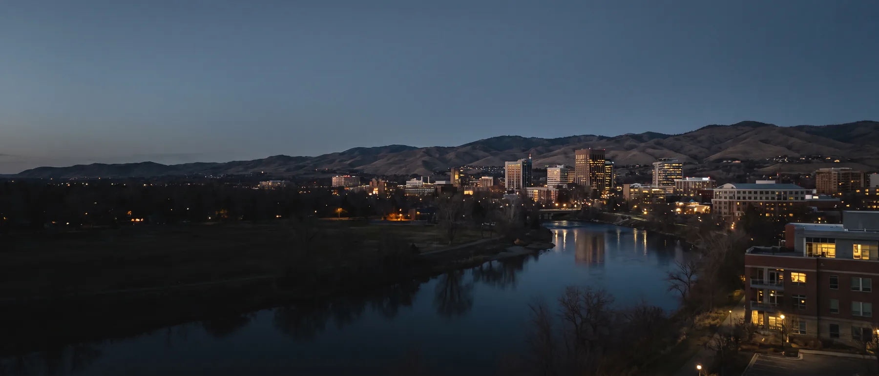 Boise colocation market, the city at dusk