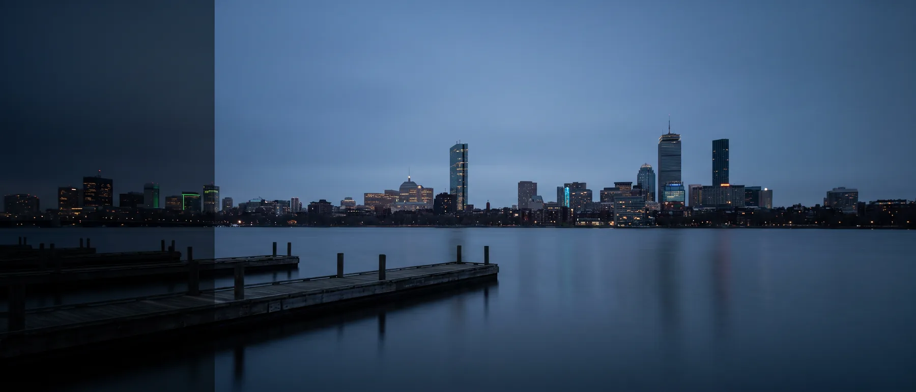Boston colocation market, the city at dusk