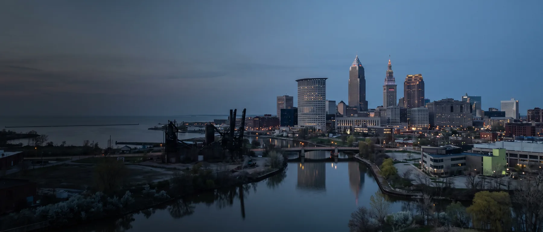 Cleveland colocation market, the city at dusk