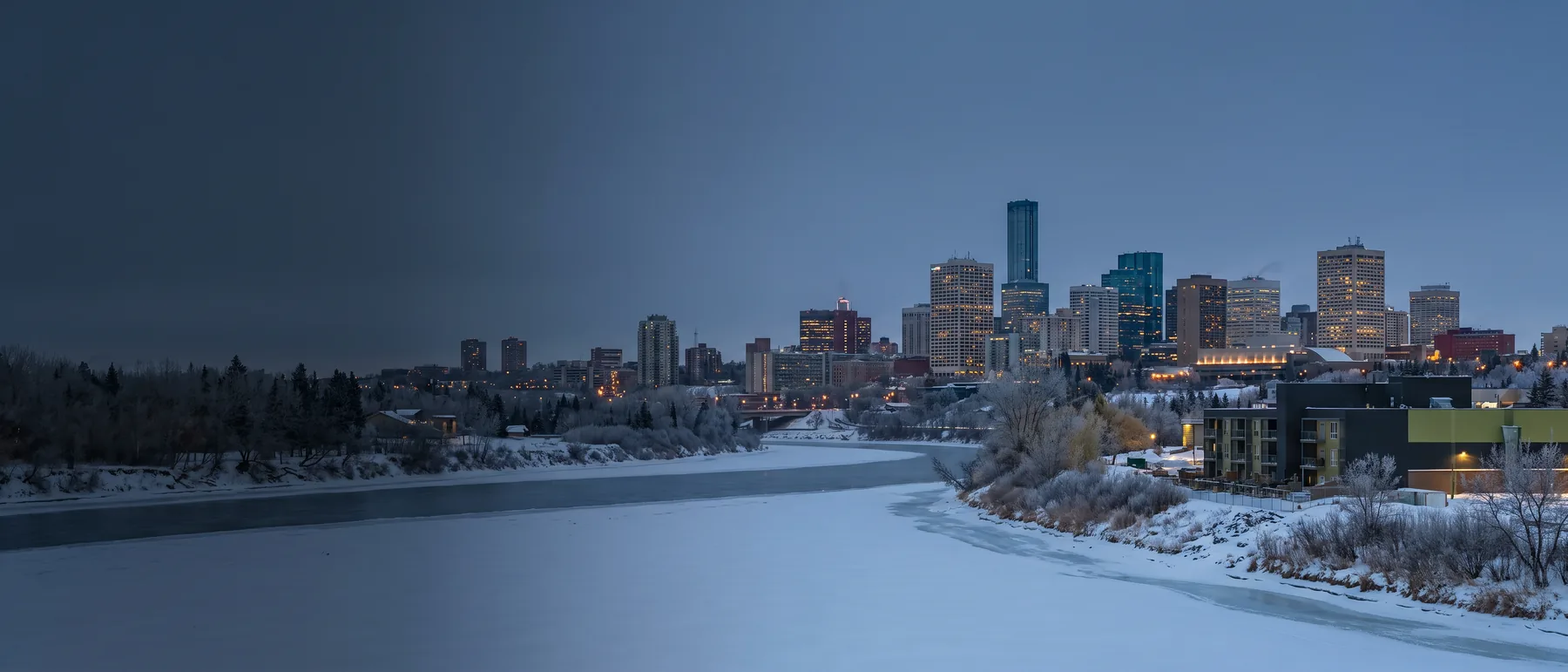 Edmonton colocation market, the city at dusk