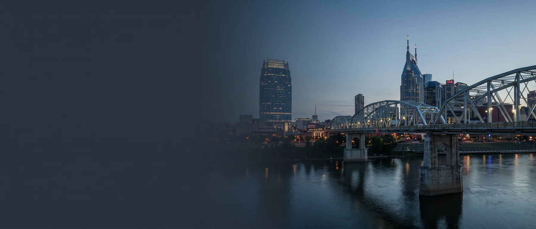 Nashville colocation market, the city at dusk