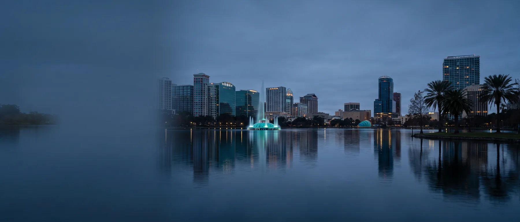 Orlando colocation market, the city at dusk