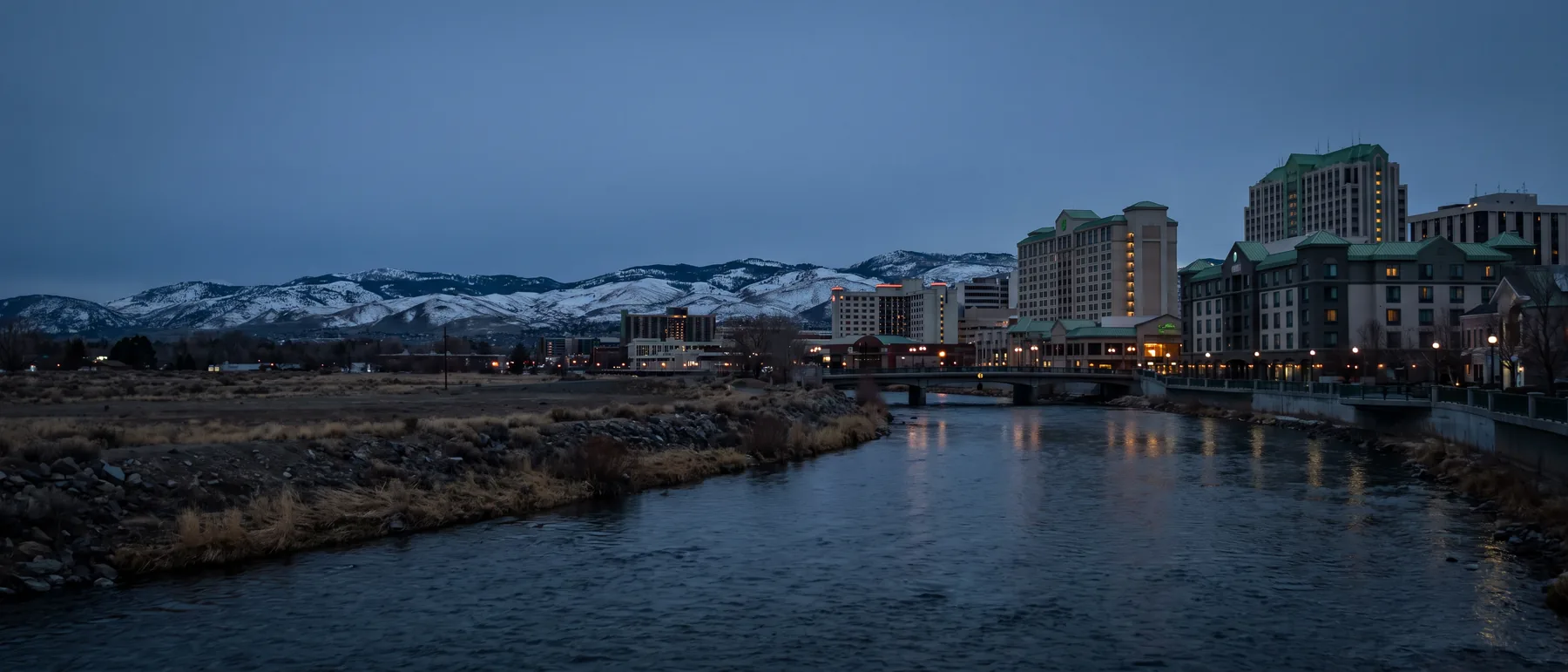Reno colocation market, the city at dusk